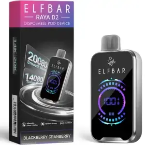 ELFBAR RAYA D2 20000 PUFF  BLACKBERRY CRANBERRY