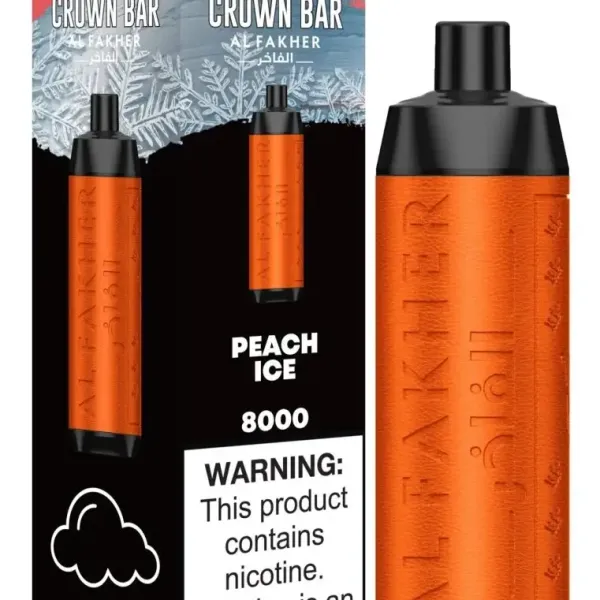 Buy Al Fakher Crown Bar 8000 Puff Peach Ice Vape in India