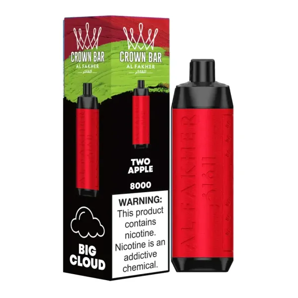 Buy Al Fakher Crown Bar 8000 Puff Two Apple Vape in India