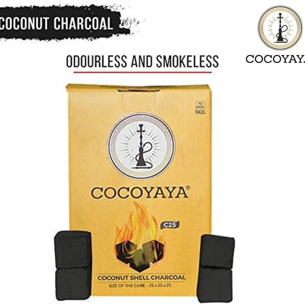 Buy Cocoyaya Coconut Charcoal 1kg (72pcs) in India