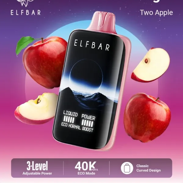 Buy Elf Bar Moon Night 40000 Puffs Two Apple Vape Online in India – Al Alizeh