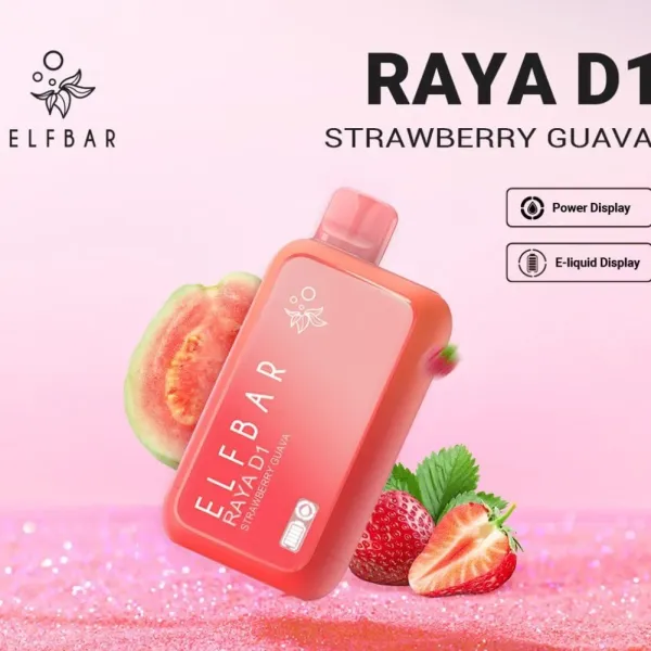 Buy Elf Bar Raya D1 13000 Puff Strawberry Guava Online in India – Al Alizeh Vapes