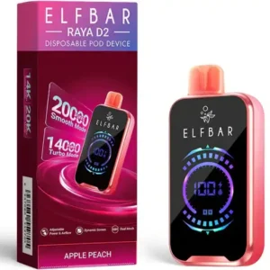 Buy Elf Bar Raya D2 20000 Puff Apple Peach Online in India – Al Alizeh Vapes