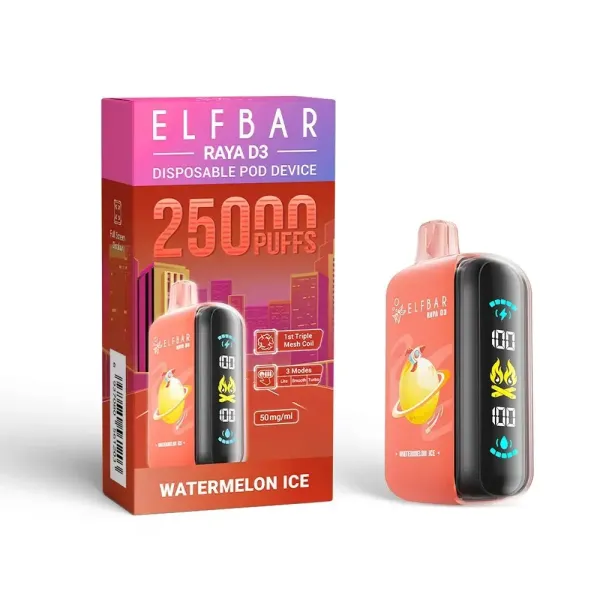 Buy Elf Bar Raya D3 25000 Puff Watermelon Ice Online in India – Al Alizeh Vapes