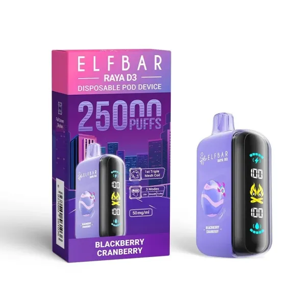 Buy Elf Bar Raya D3 Blackberry Cranberry Online in India – Al Alizeh Vapes