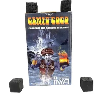 Buy MYA Genie Hookah Coconut Charcoal 1kg (112pcs) in India
