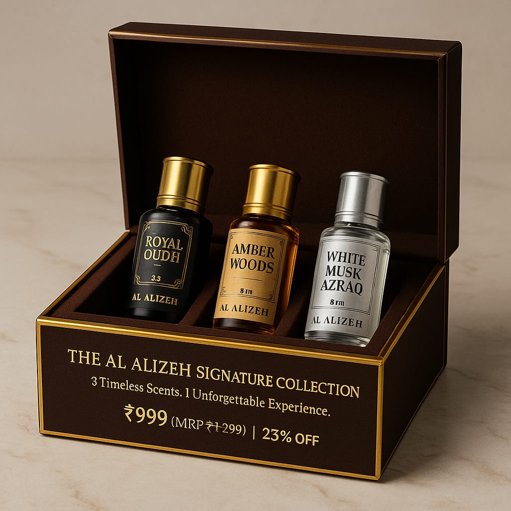 Al Alizeh Signature Collection – premium timeless Arabic scents for men and women in India
