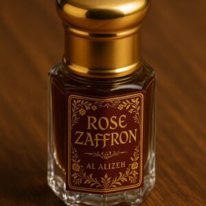 Rose Zaffron Attar 6ml by Al Alizeh – long lasting alcohol free rose and saffron Arabic attar for men and women in India